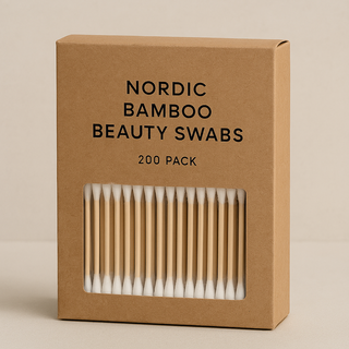 Nordic Bamboo Beauty Swabs – 200 Pack
