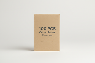 make a 100pcs beauty cotton swabs package, very plain